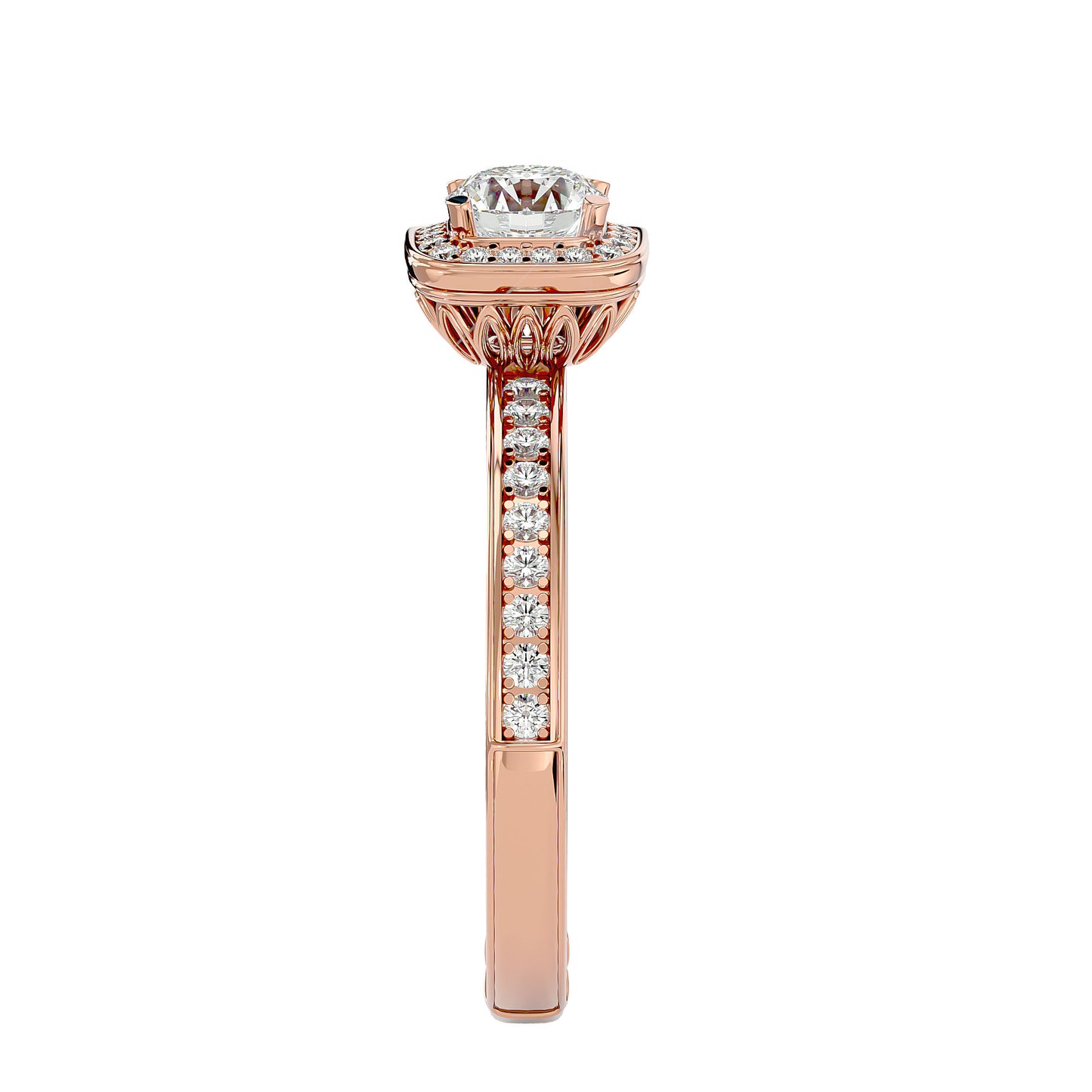 Romania Halo diamond engagement ring