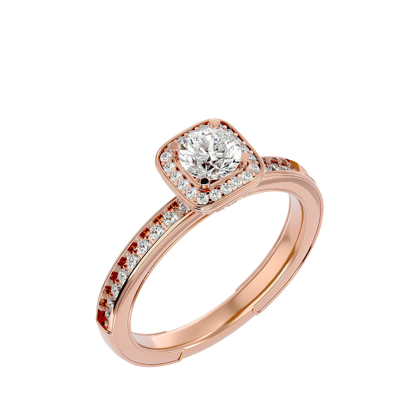 Romania Halo diamond engagement ring