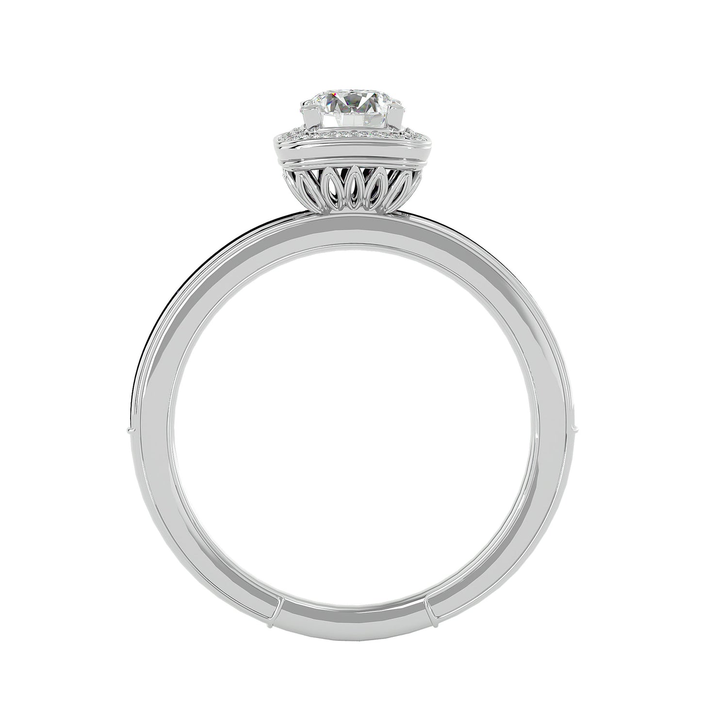 Romania Halo diamond engagement ring