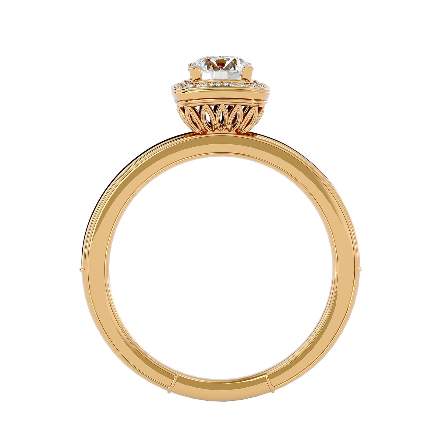 Romania Halo diamond engagement ring