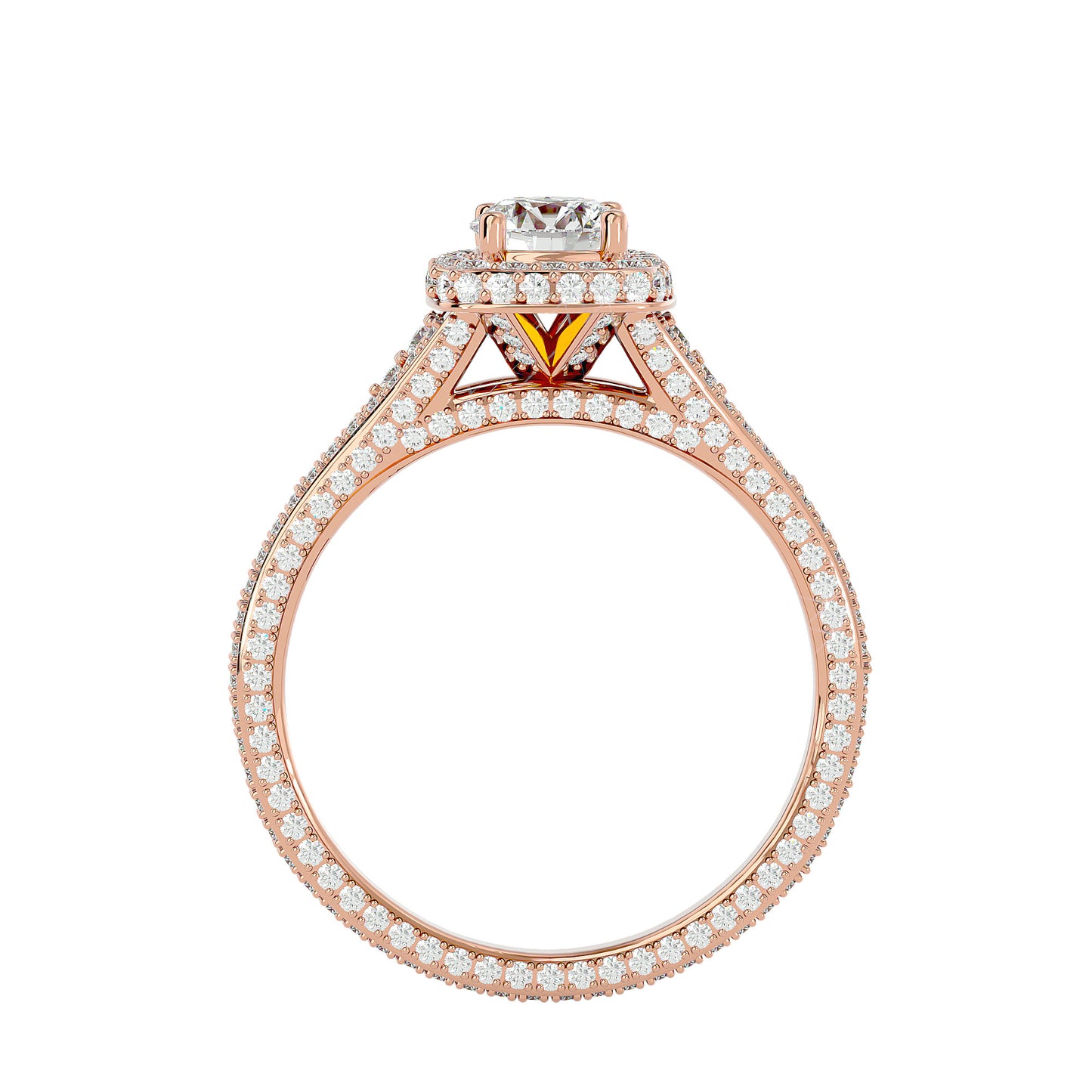 William Halo diamond engagement ring