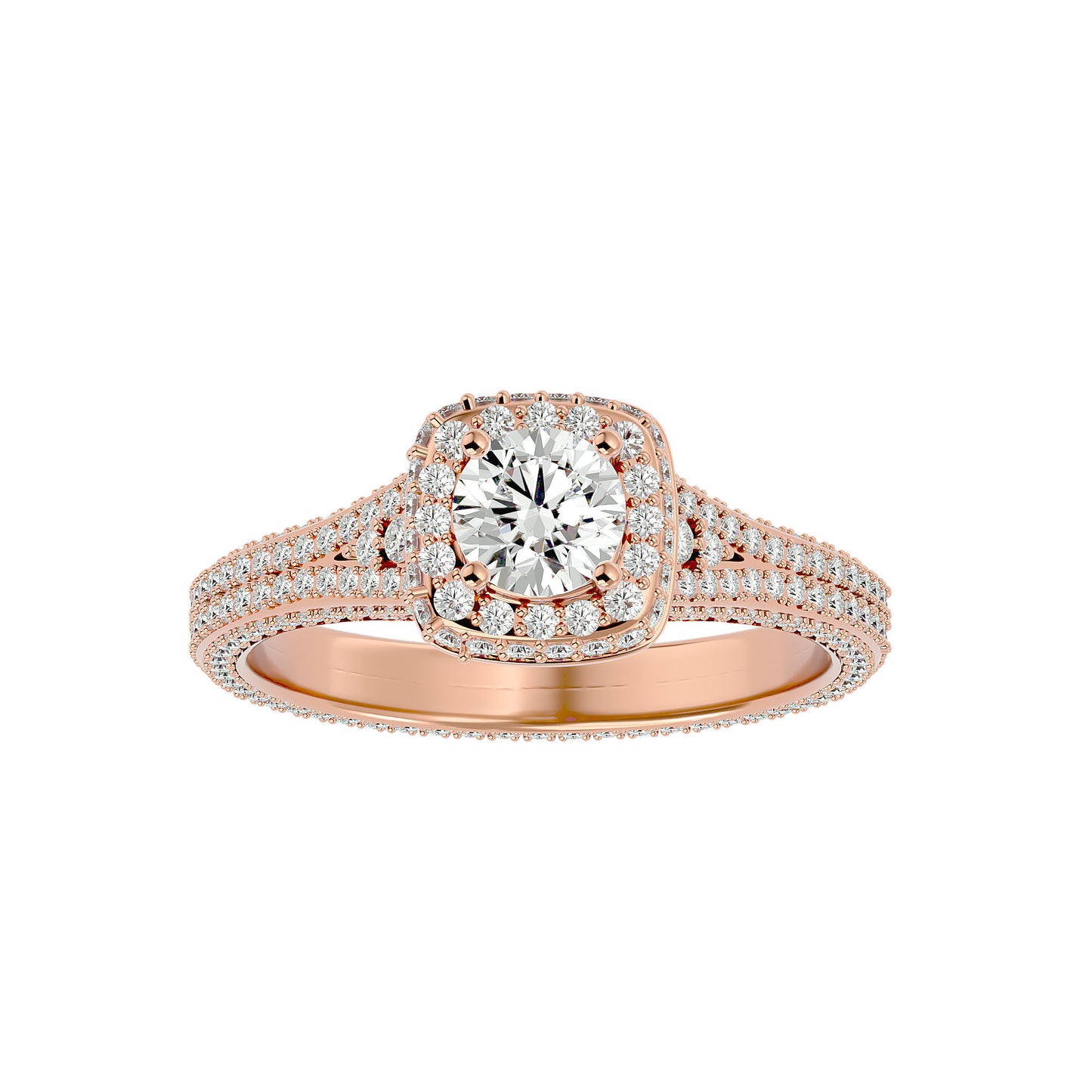 William Halo diamond engagement ring