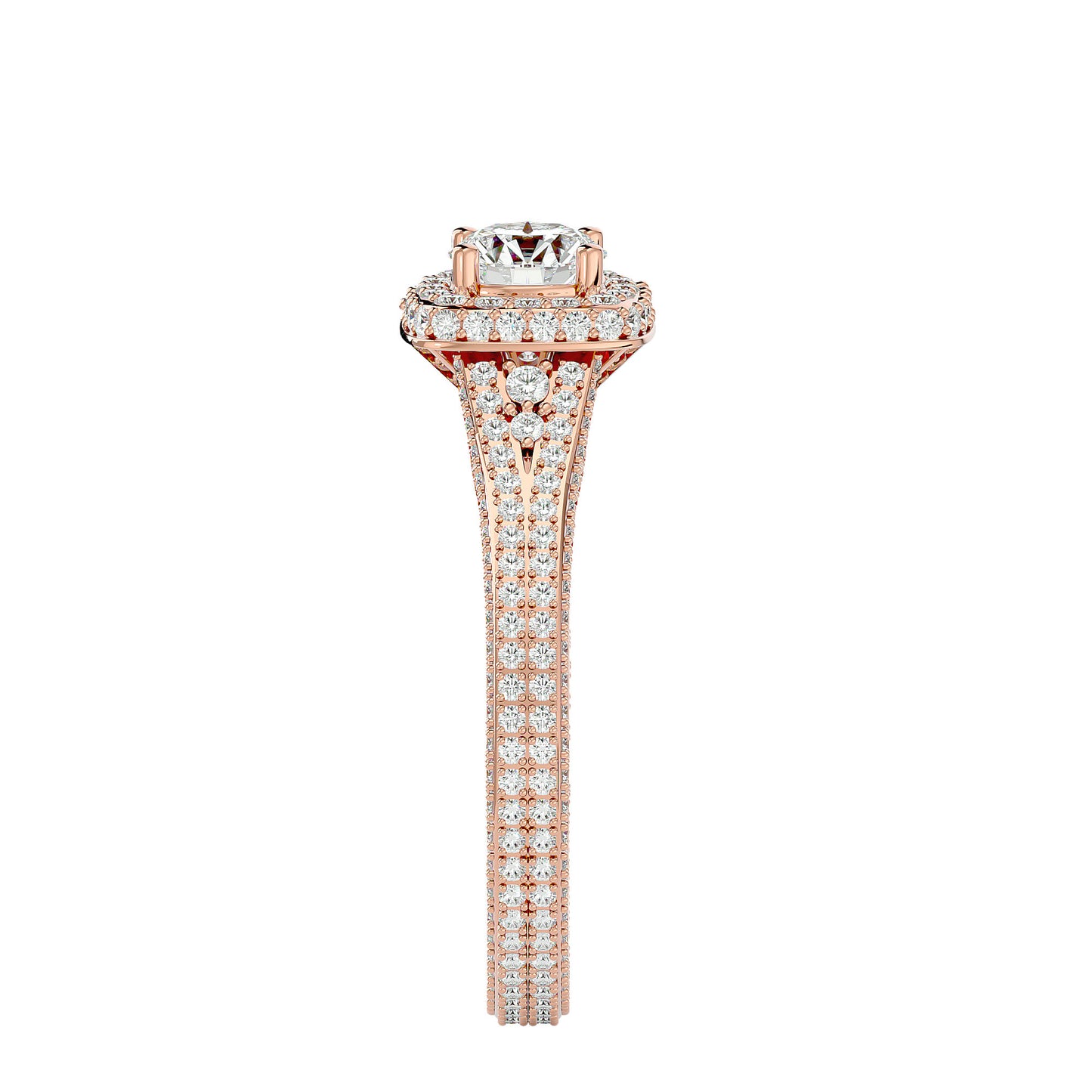 William Halo diamond engagement ring