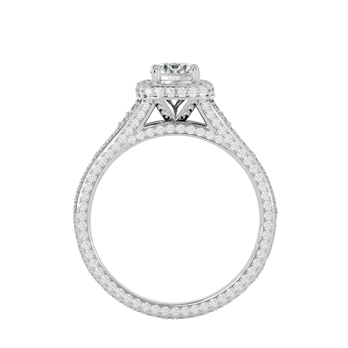 William Halo diamond engagement ring