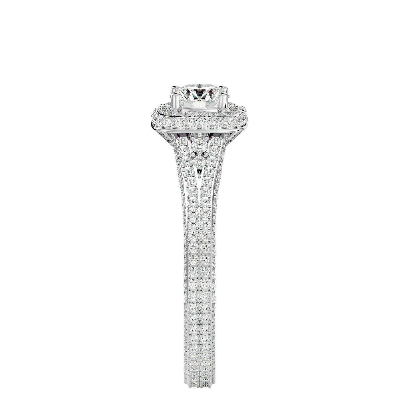 William Halo diamond engagement ring