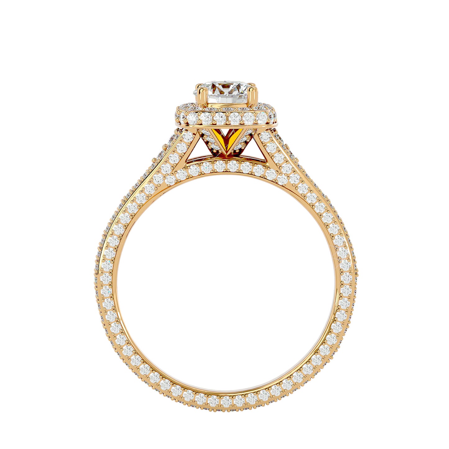 William Halo diamond engagement ring