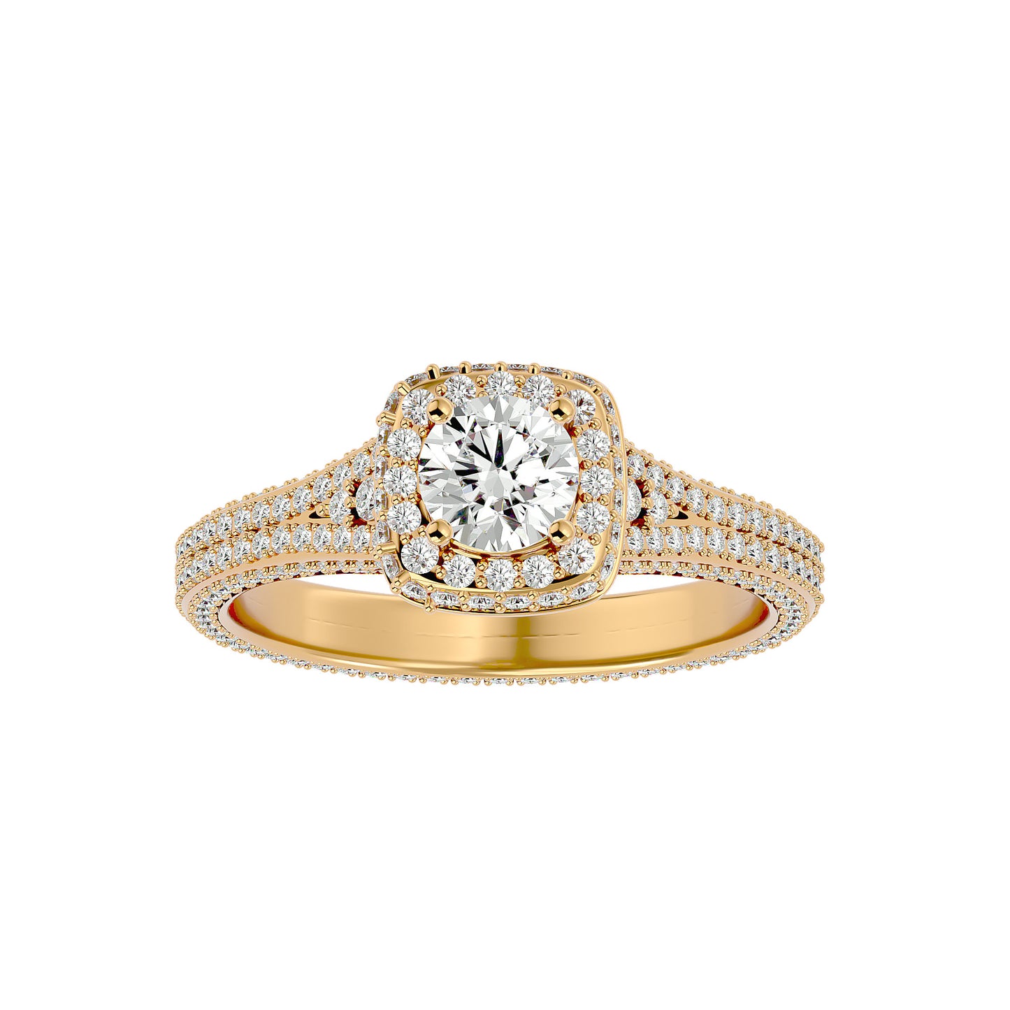 William Halo diamond engagement ring