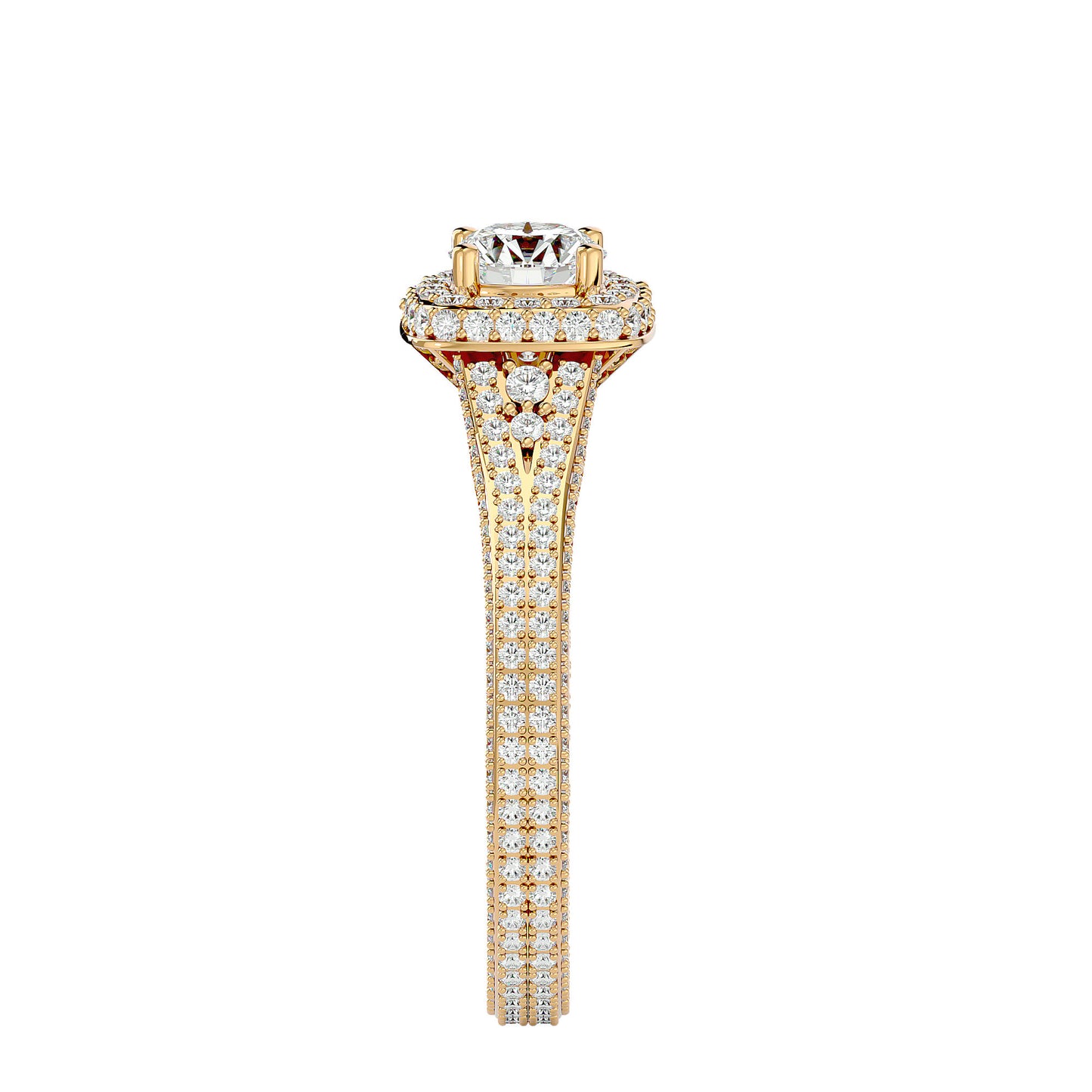 William Halo diamond engagement ring