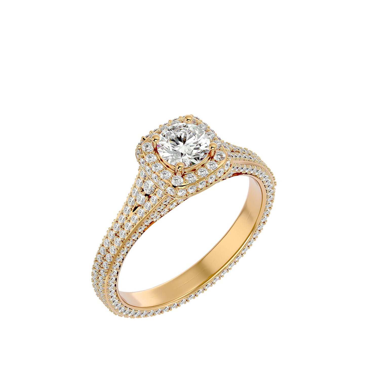 William Halo diamond engagement ring