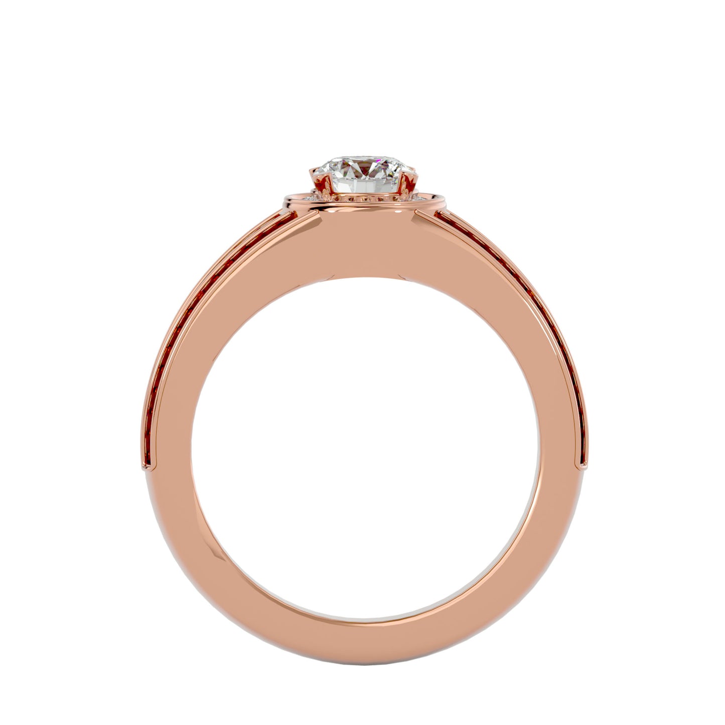 Indigo vintage halo diamond engagement ring