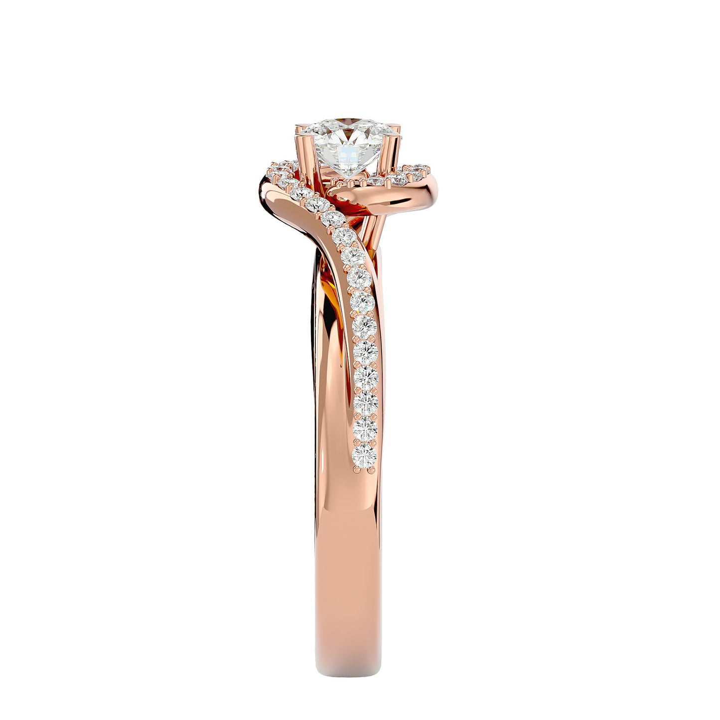 Sui bypass diamond engagement ring