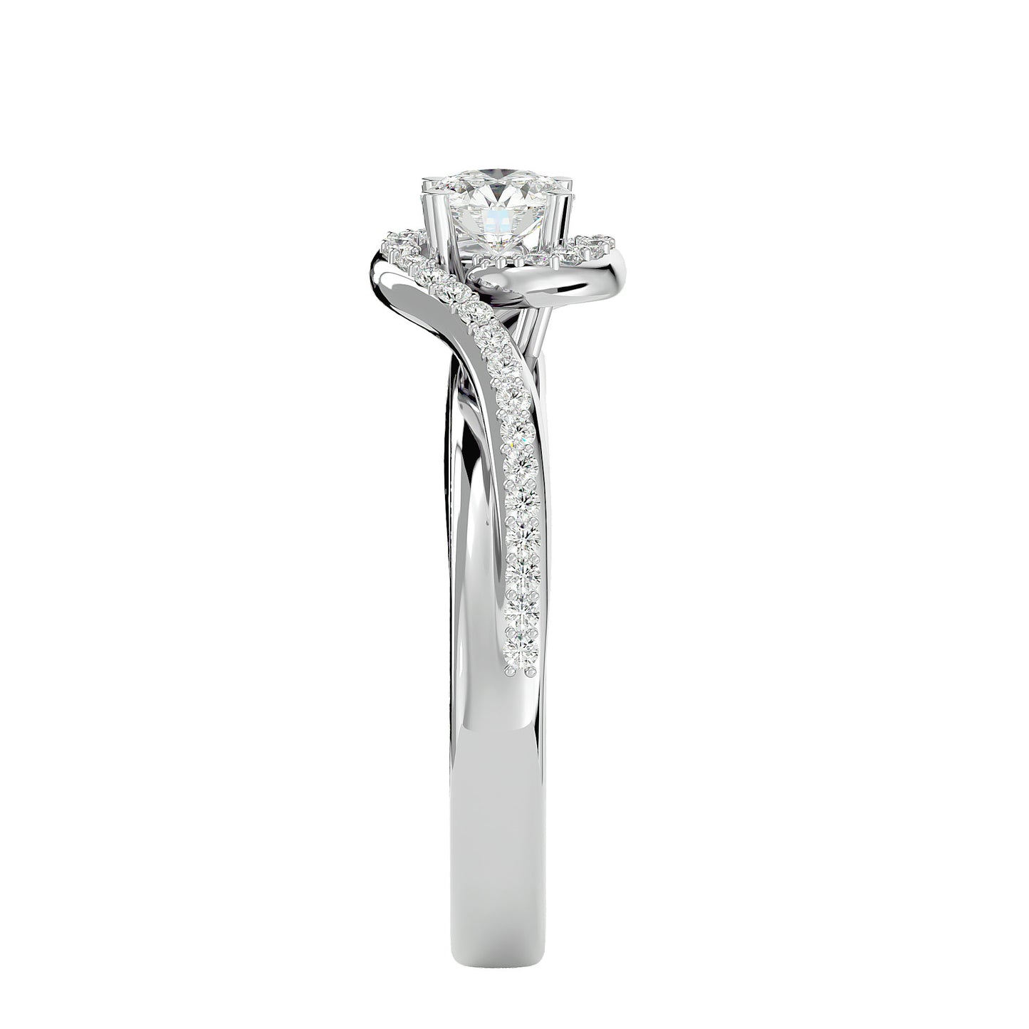 Sui bypass diamond engagement ring