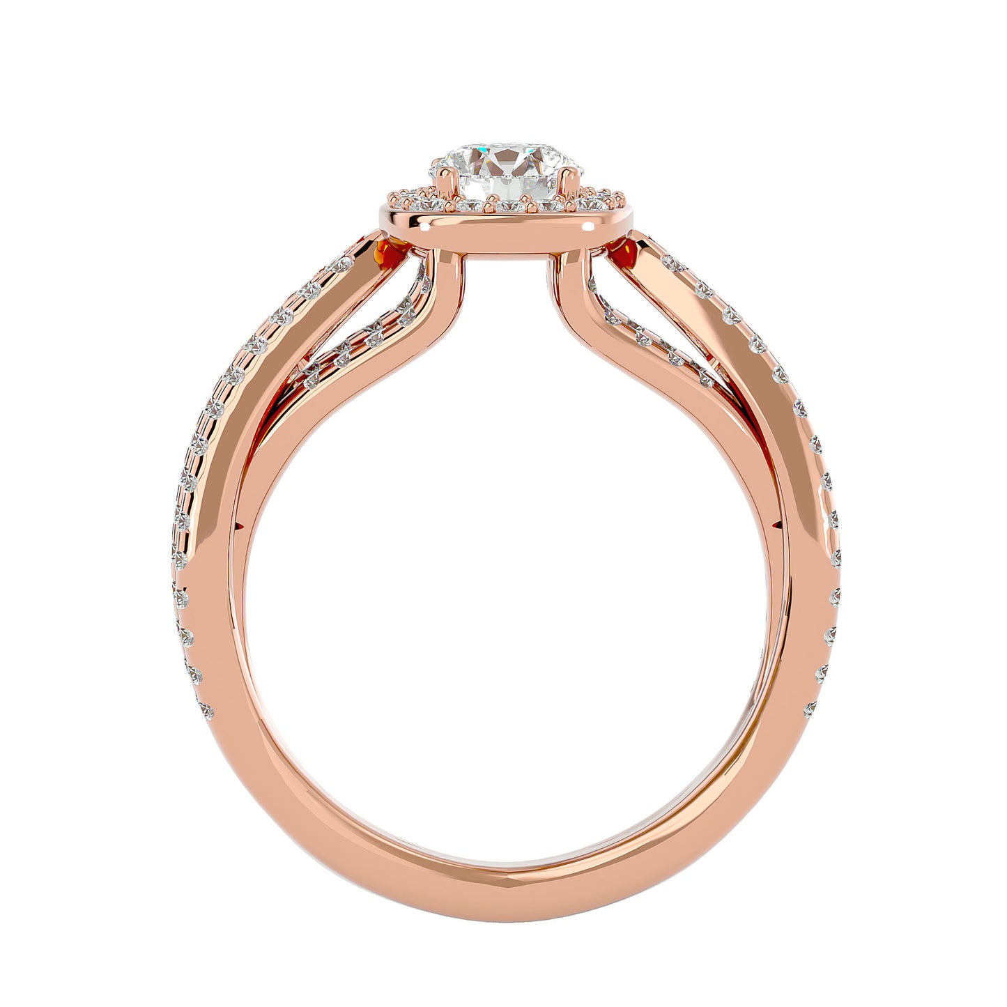 Antique Allure Halo diamond engagement ring