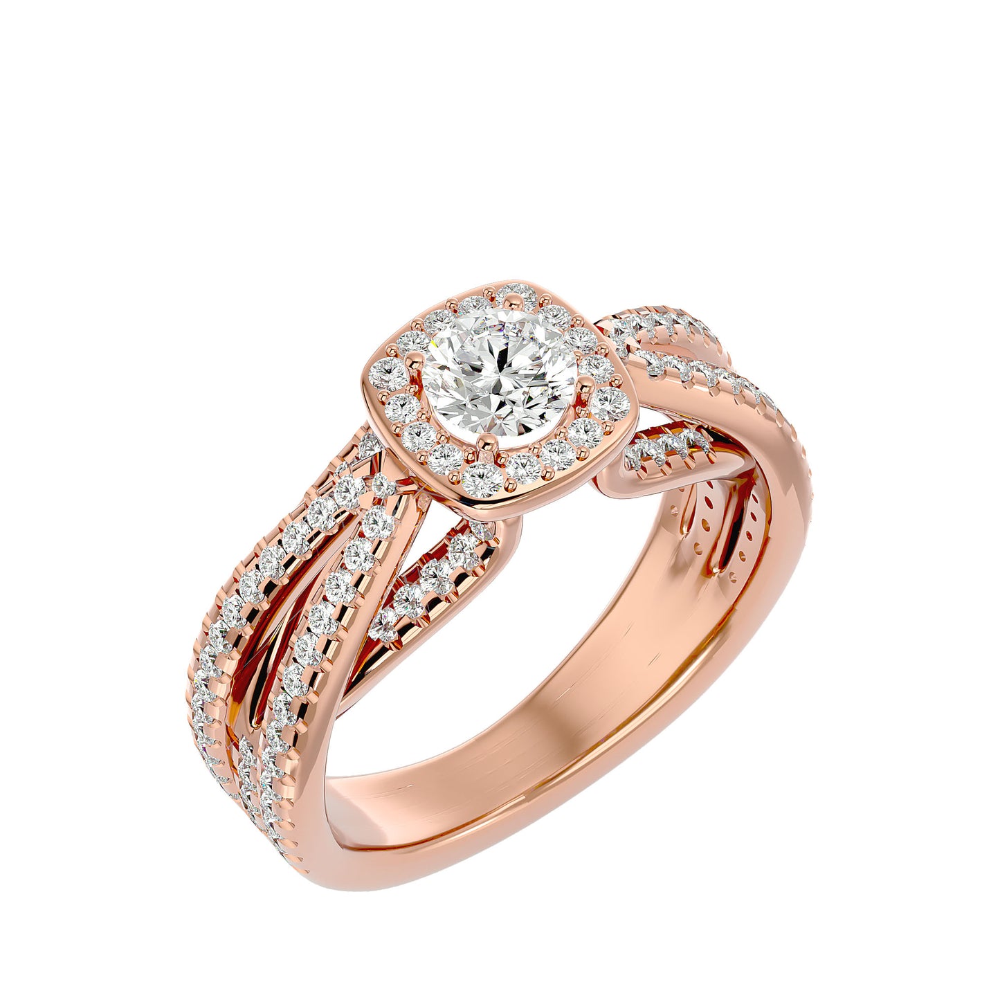 Antique Allure Halo diamond engagement ring