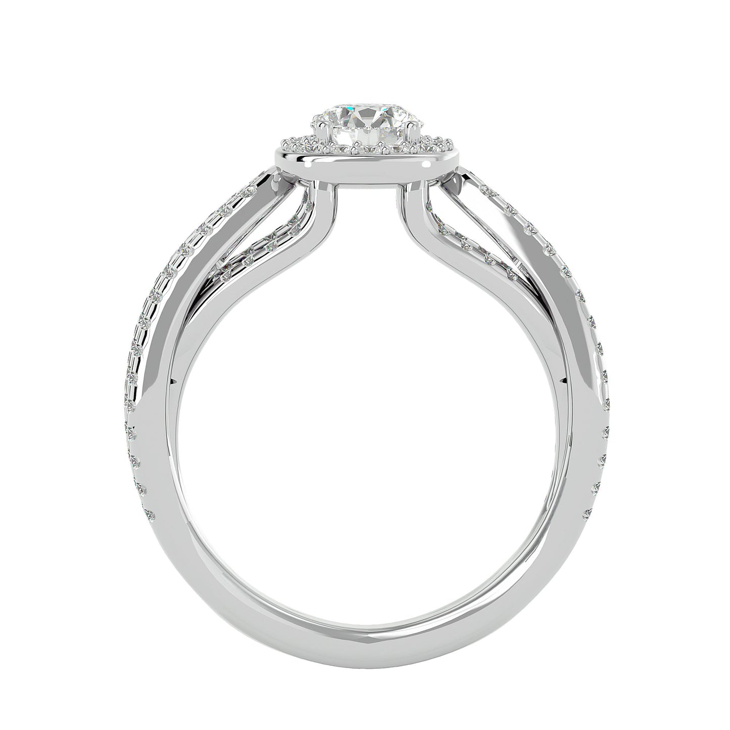 Antique Allure Halo diamond engagement ring