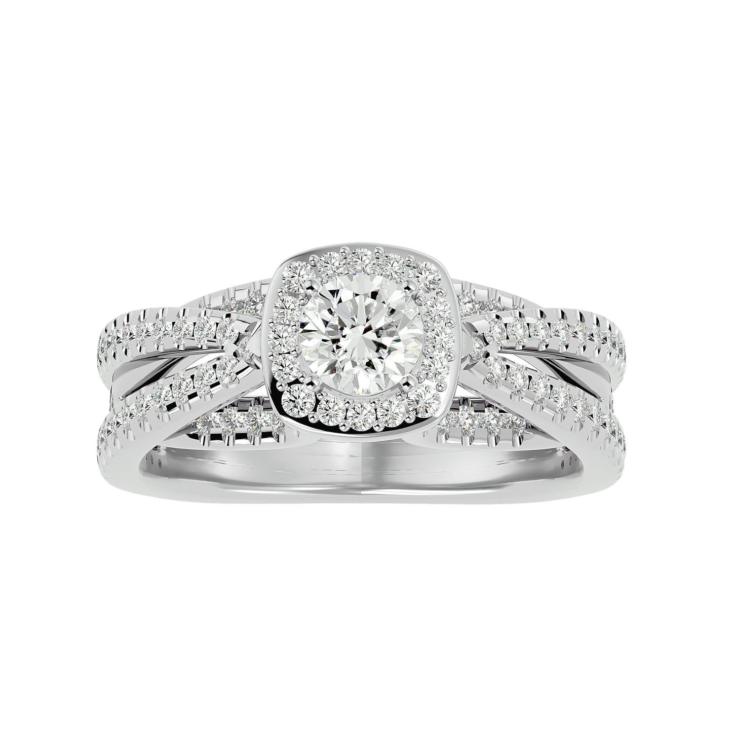 Antique Allure Halo diamond engagement ring