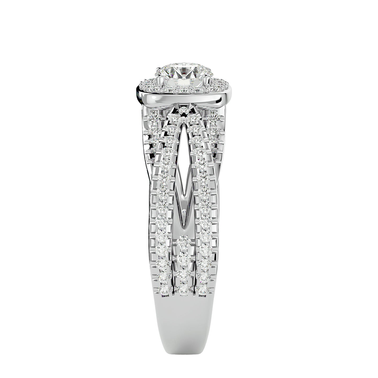 Antique Allure Halo diamond engagement ring