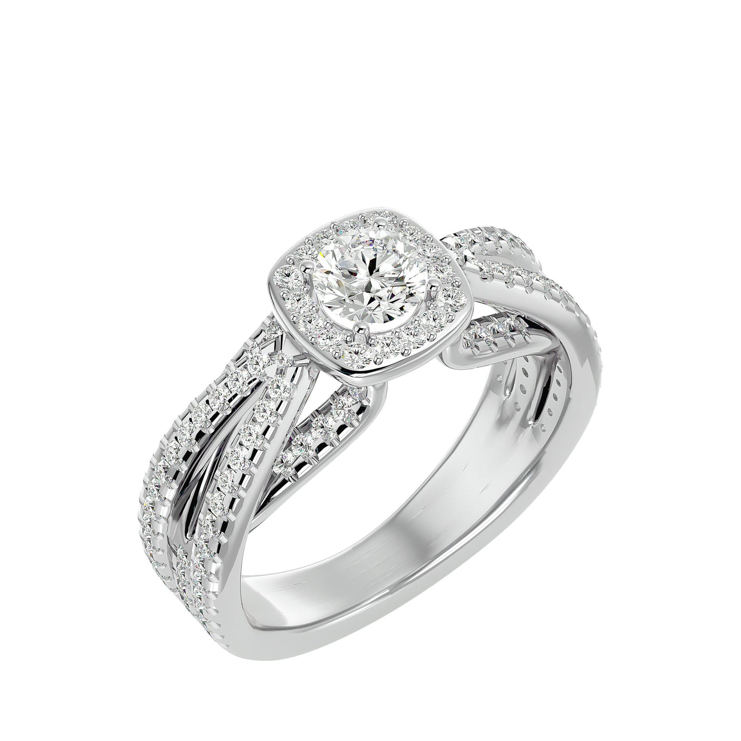 Antique Allure Halo diamond engagement ring