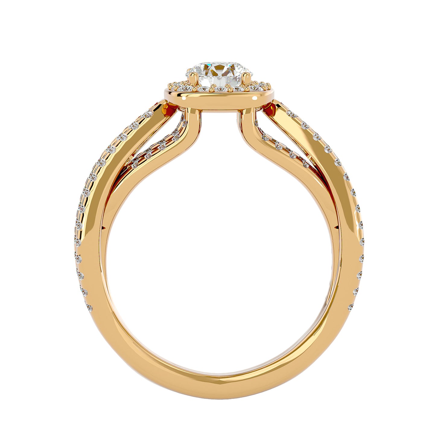 Antique Allure Halo diamond engagement ring