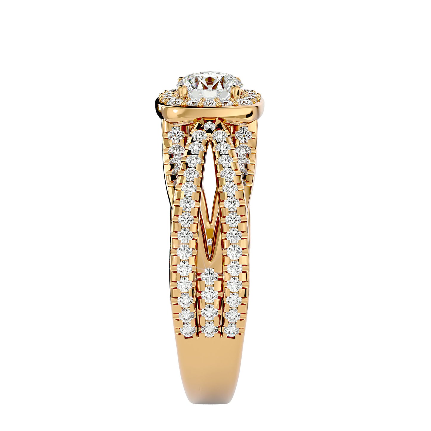 Antique Allure Halo diamond engagement ring