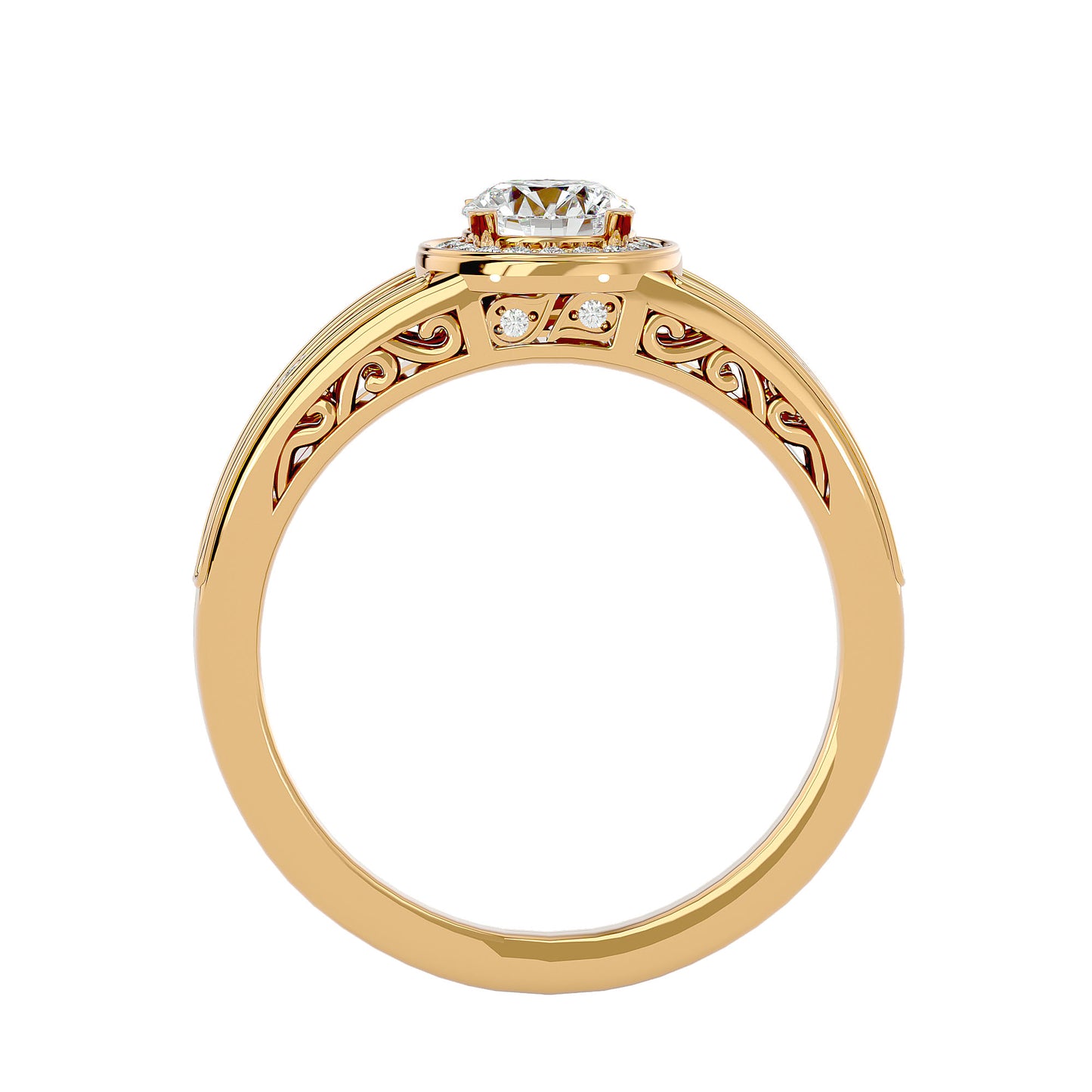 Helia Halo diamond engagement ring