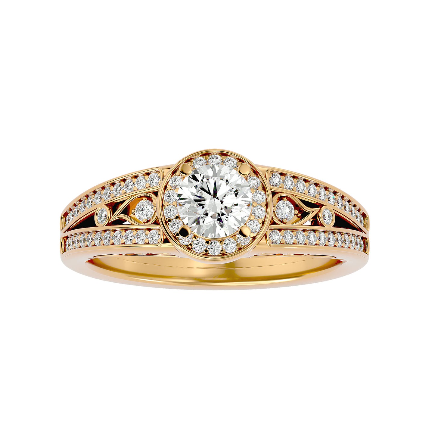 Helia Halo diamond engagement ring