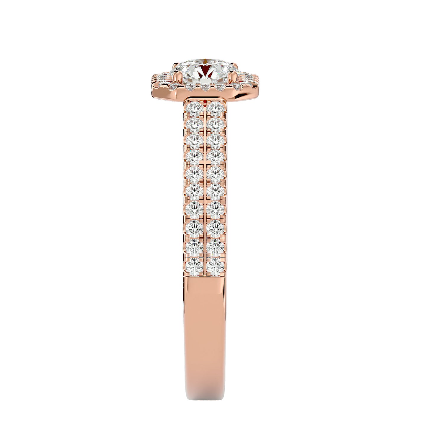 Soulshine halo diamond engagement ring