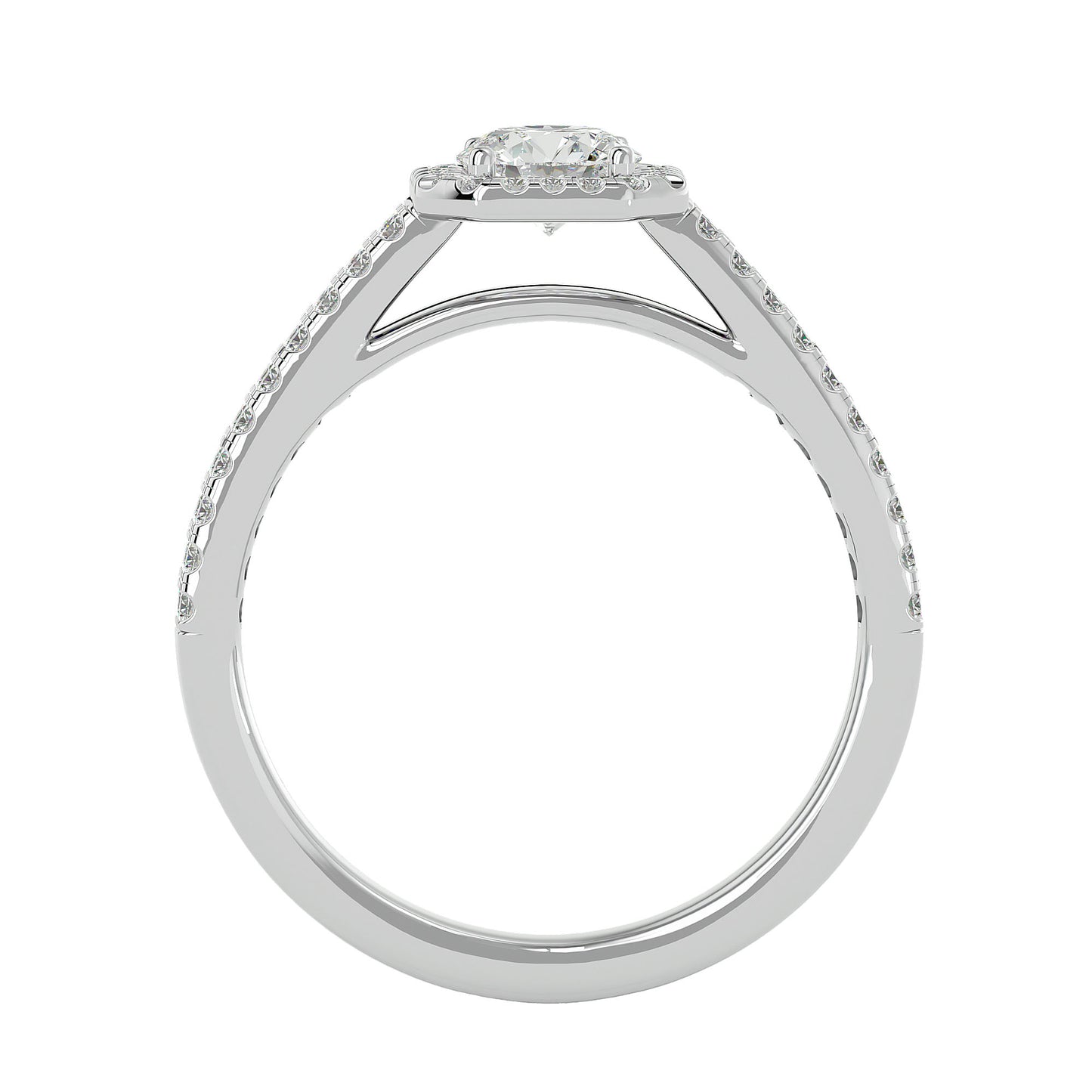 Soulshine halo diamond engagement ring