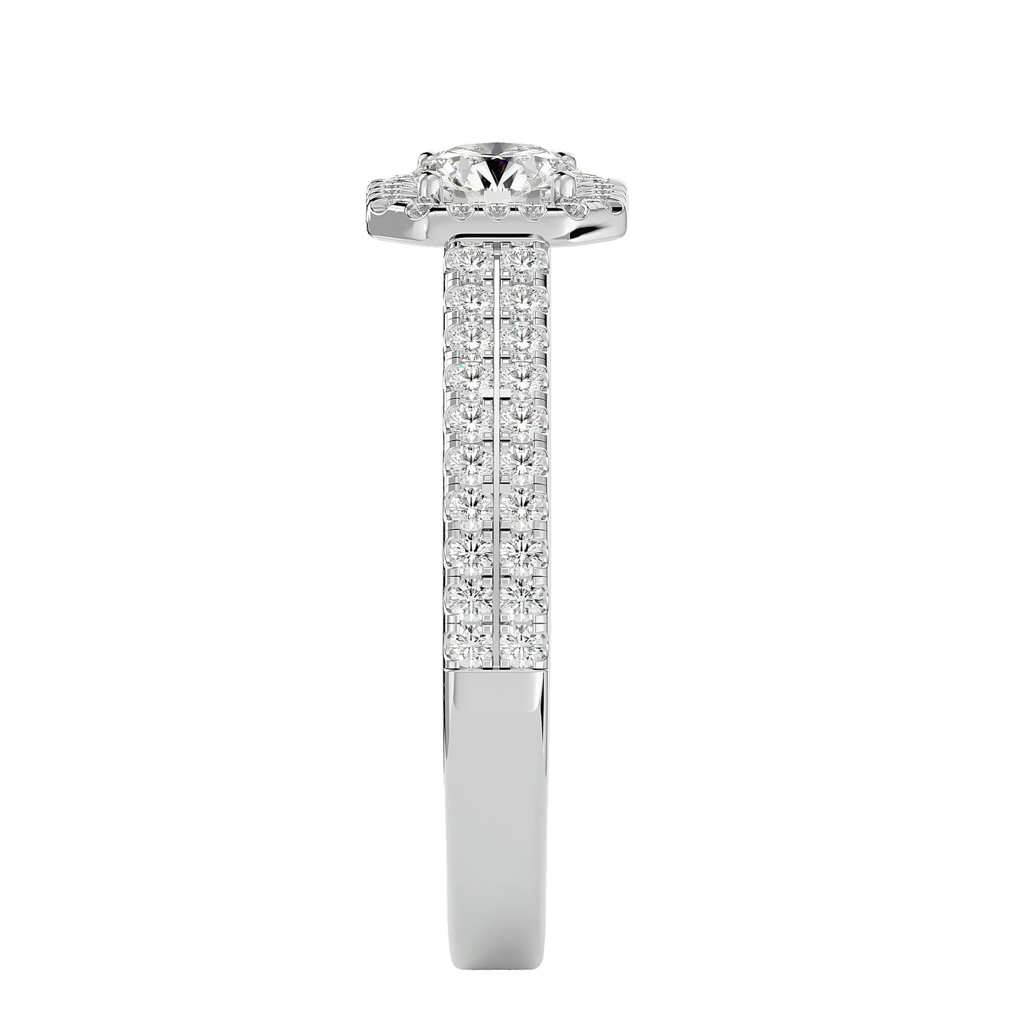 Soulshine halo diamond engagement ring