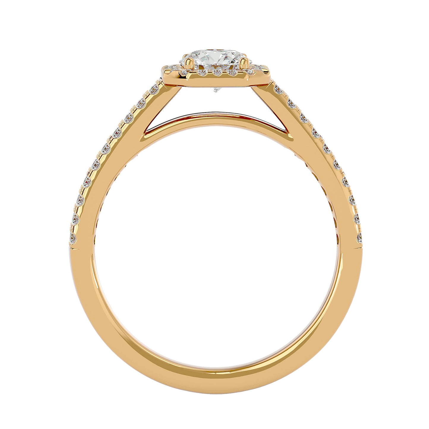 Soulshine halo diamond engagement ring