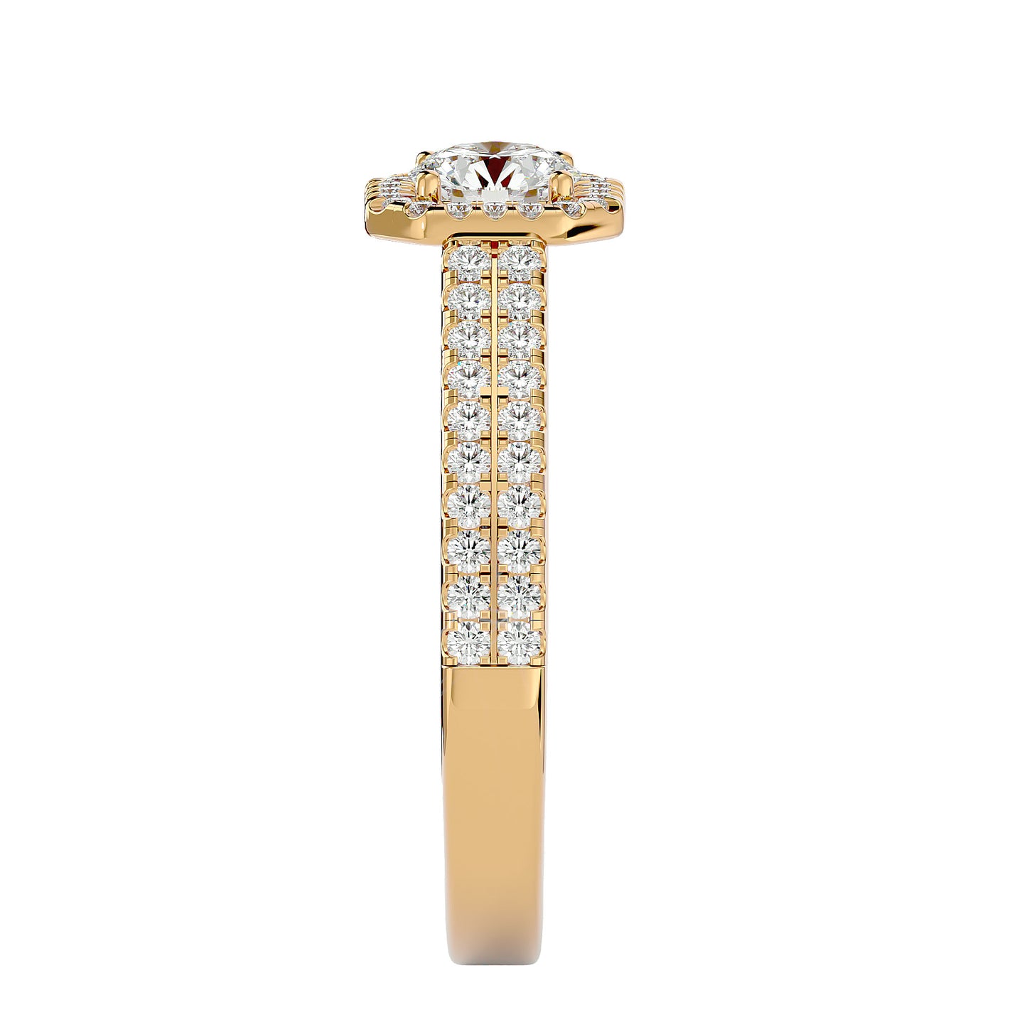 Soulshine halo diamond engagement ring