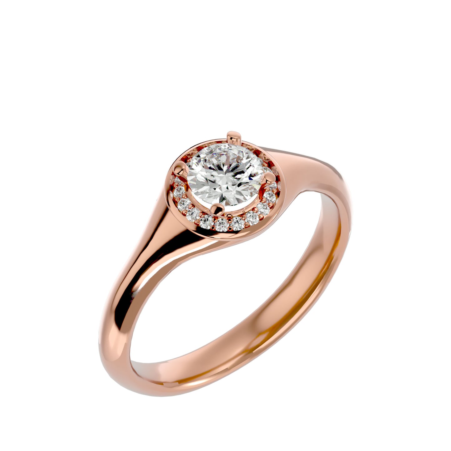 Penelope halo diamond engagement ring