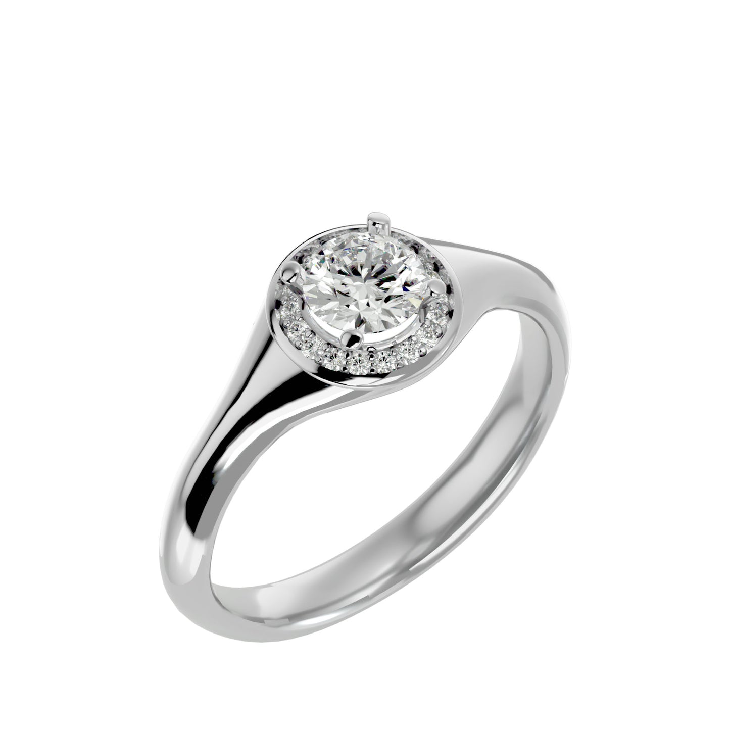 Penelope halo diamond engagement ring