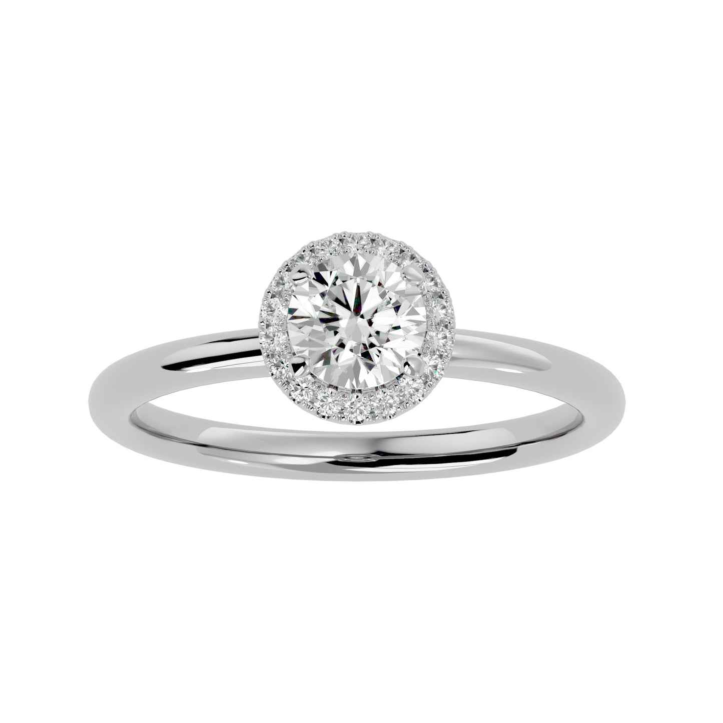 Octavia halo diamond engagement ring