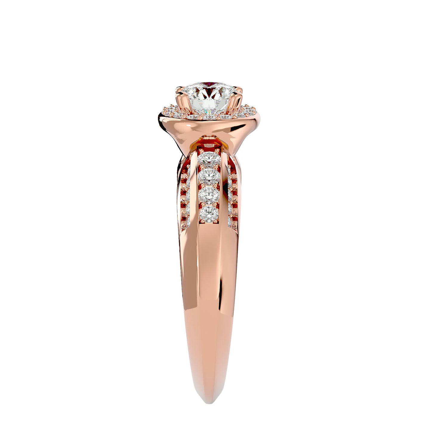 Neel Halo diamond engagement ring