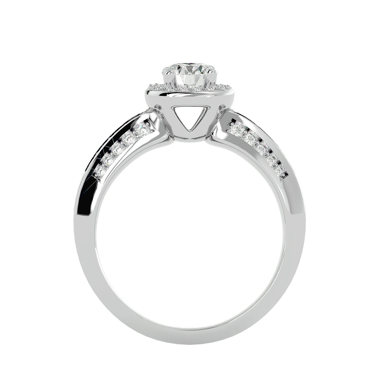 Neel Halo diamond engagement ring