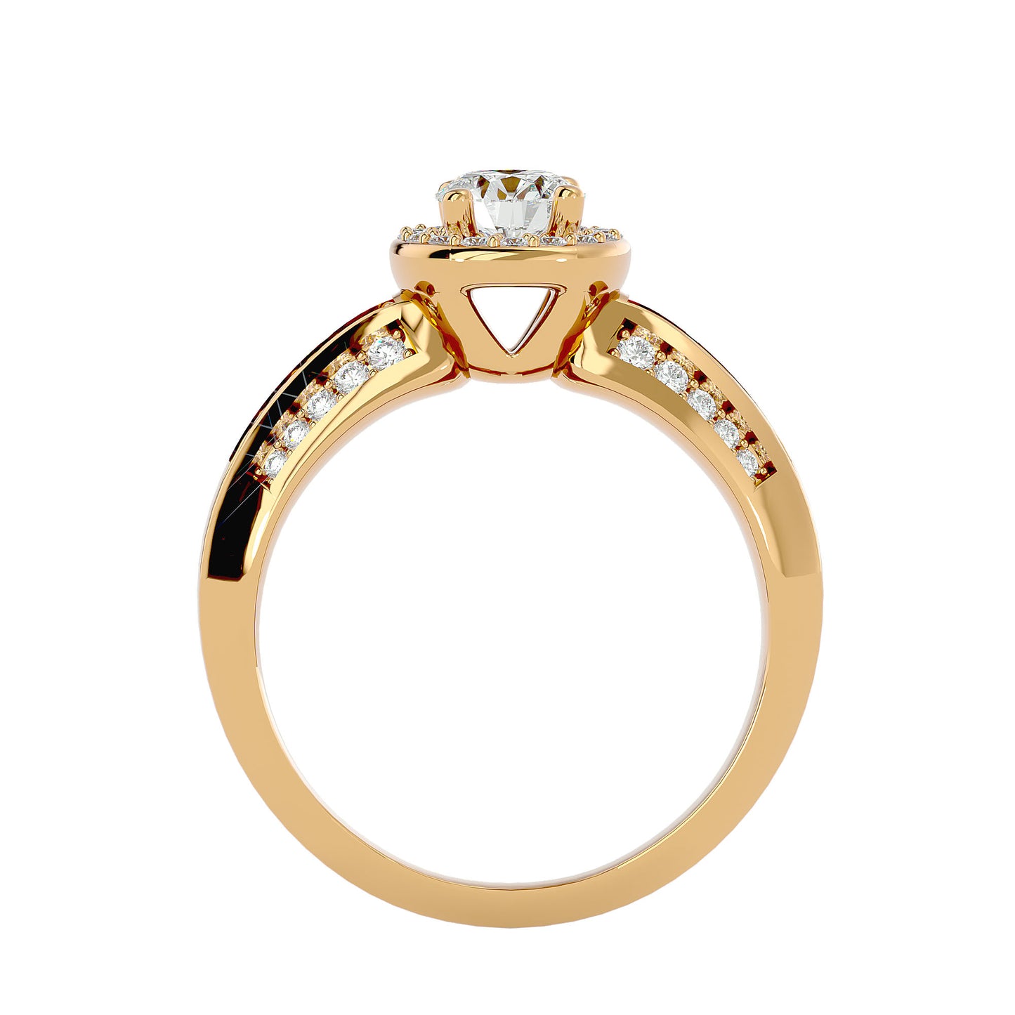Neel Halo diamond engagement ring