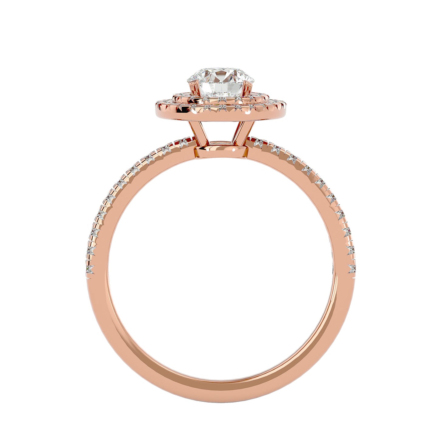 Calliope double halo diamond engagement ring