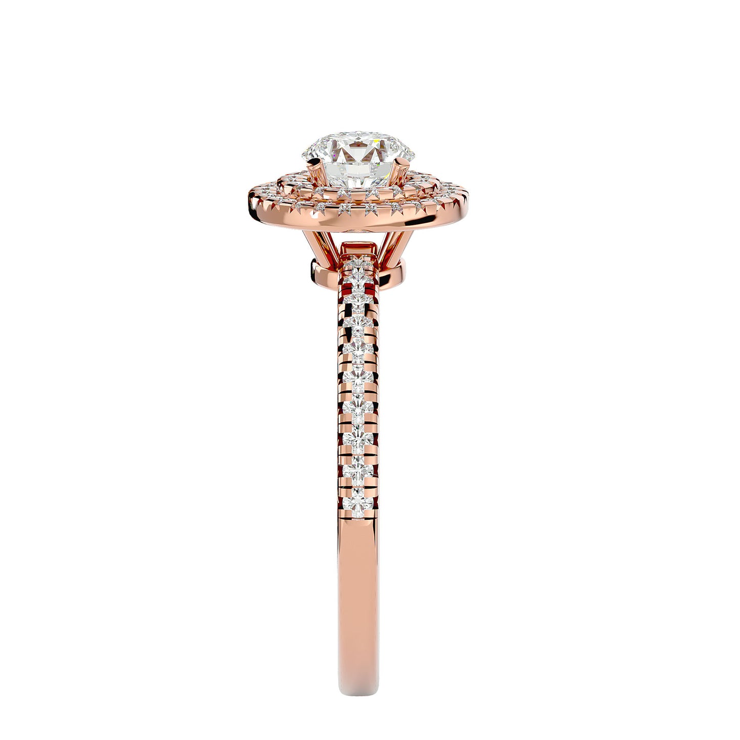Calliope double halo diamond engagement ring