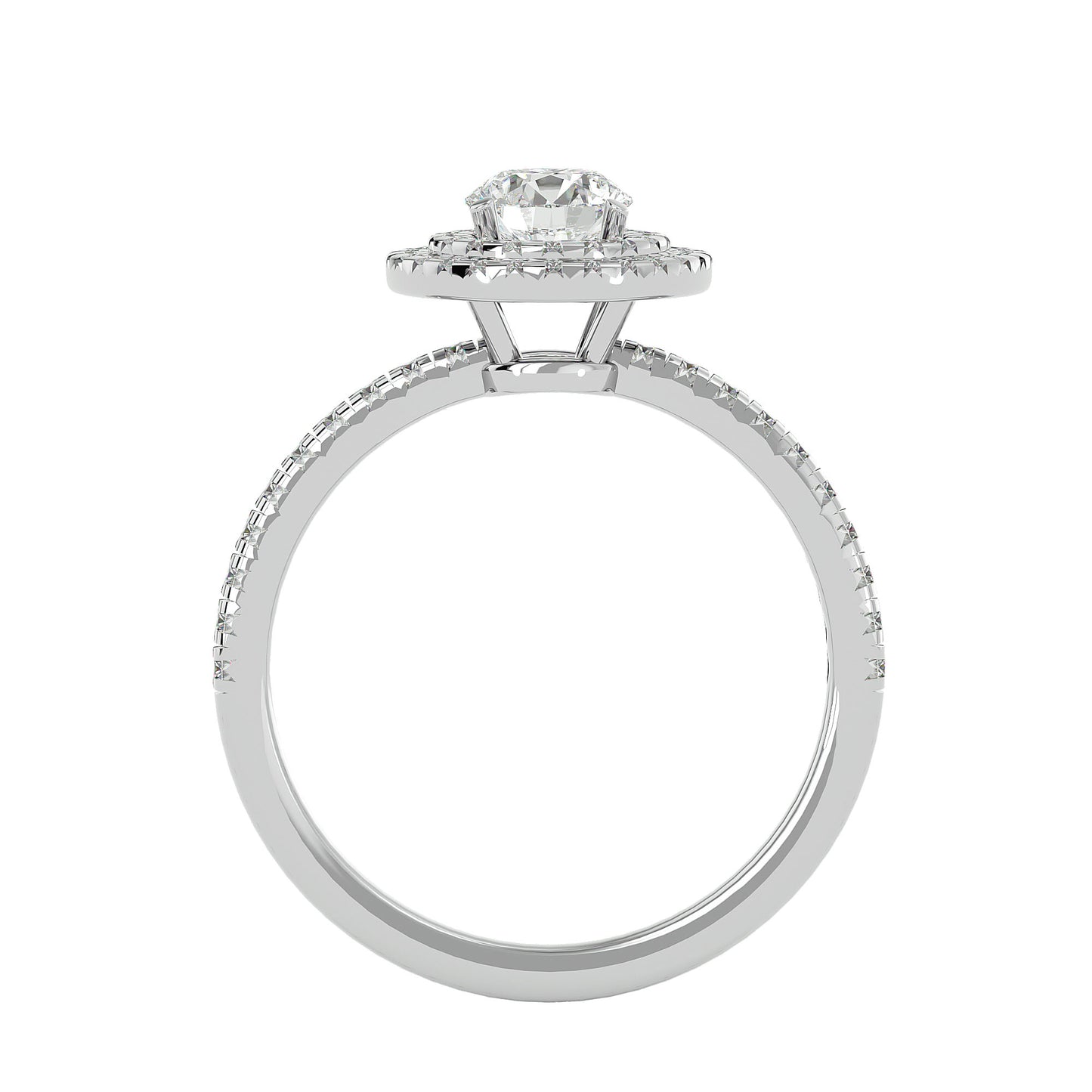 Calliope double halo diamond engagement ring