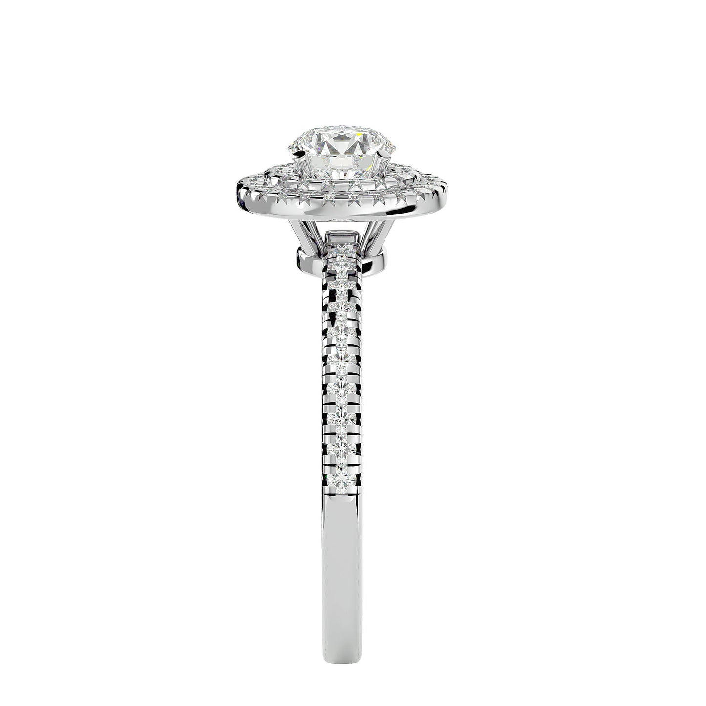 Calliope double halo diamond engagement ring