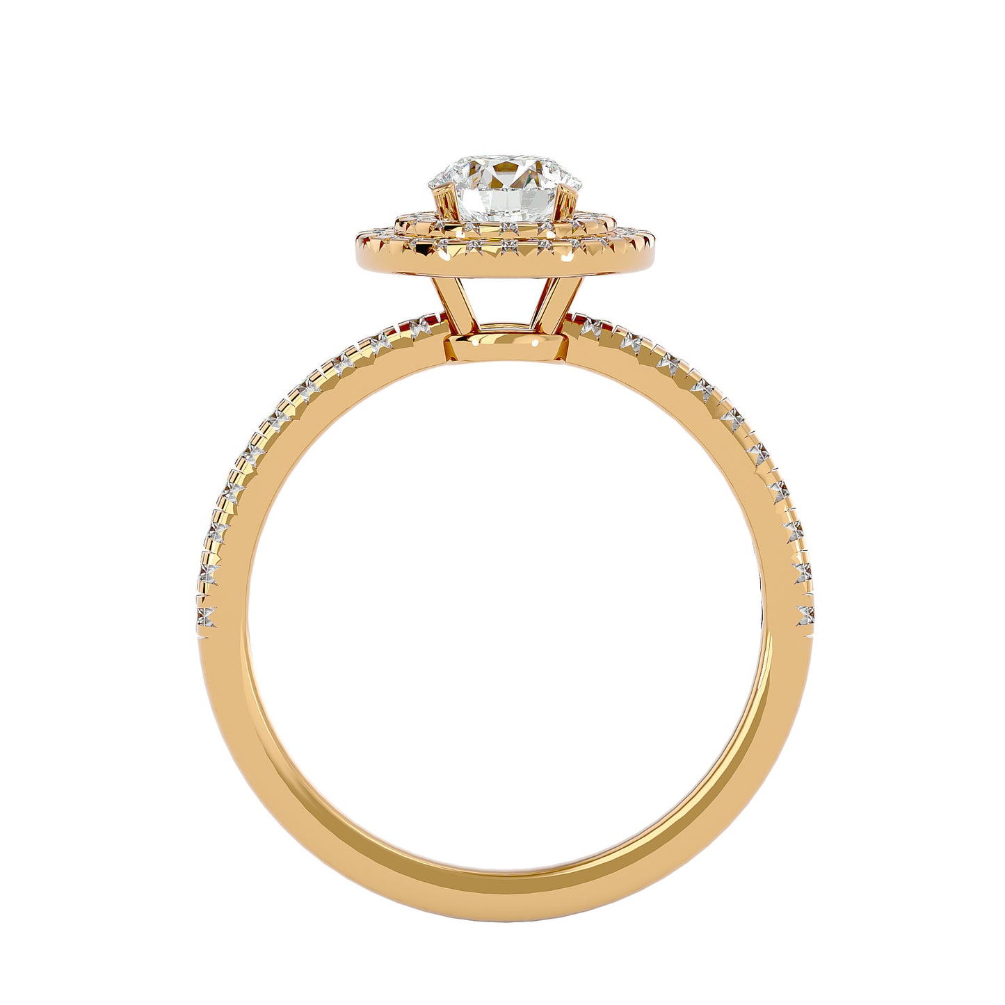 Calliope double halo diamond engagement ring