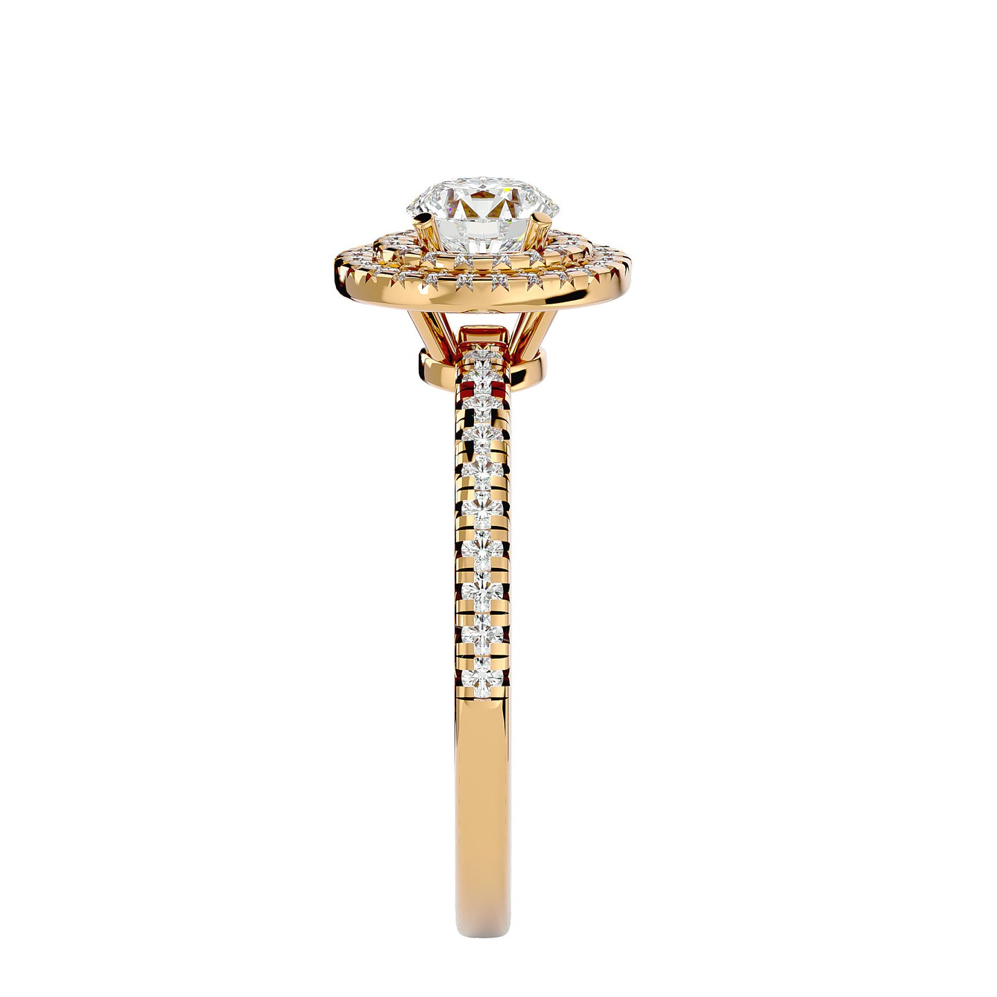 Calliope double halo diamond engagement ring
