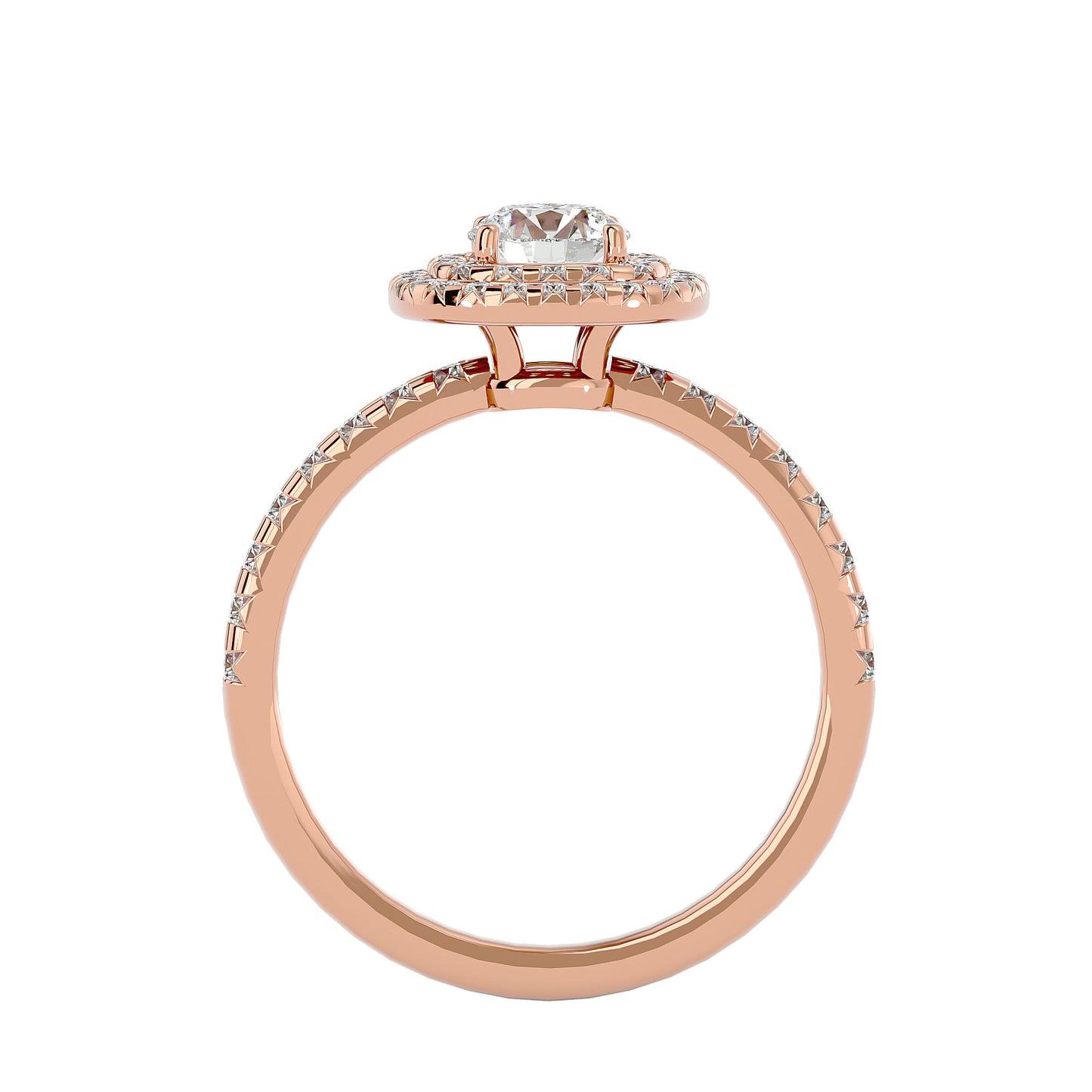 Aria double halo diamond engagement ring