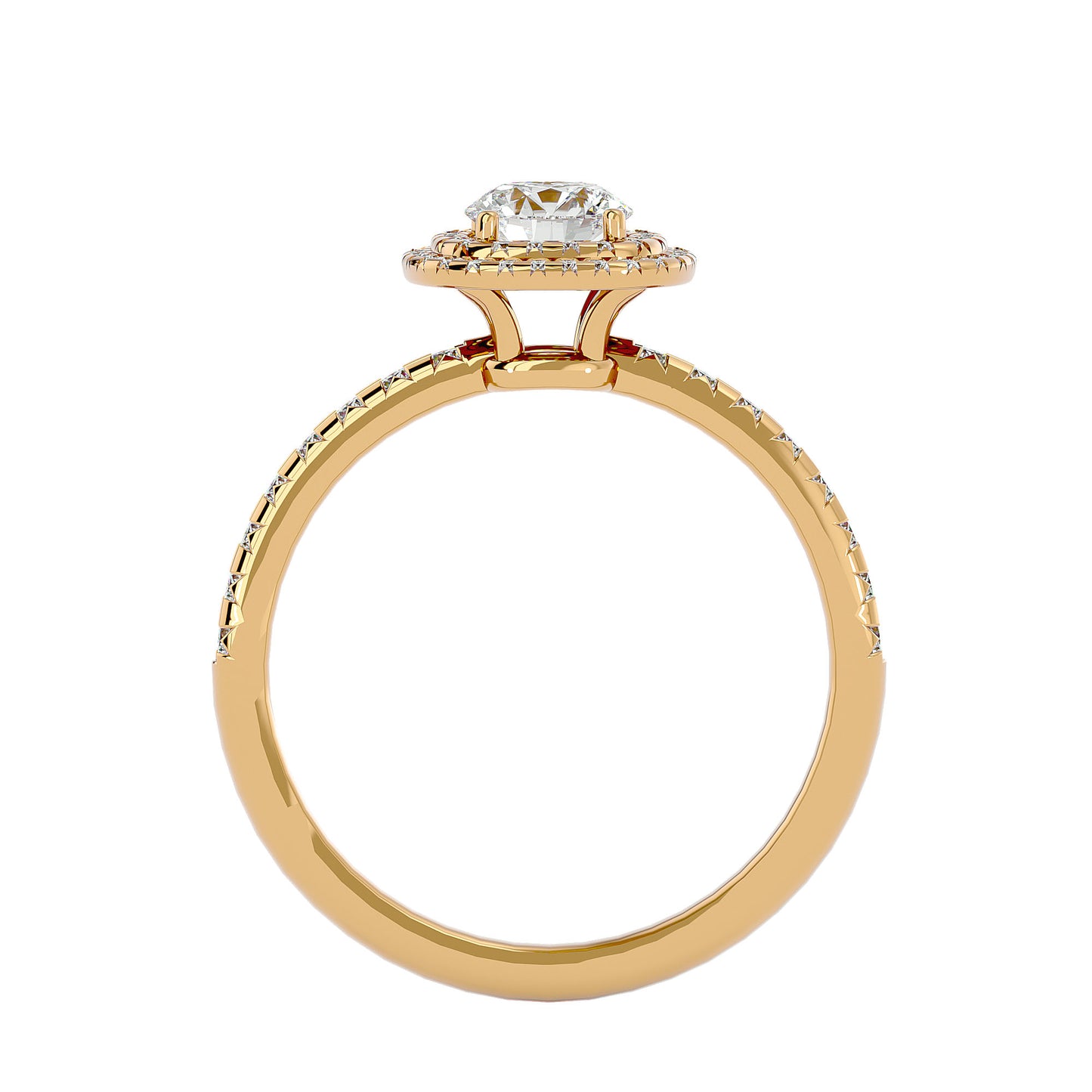 Aria double halo diamond engagement ring