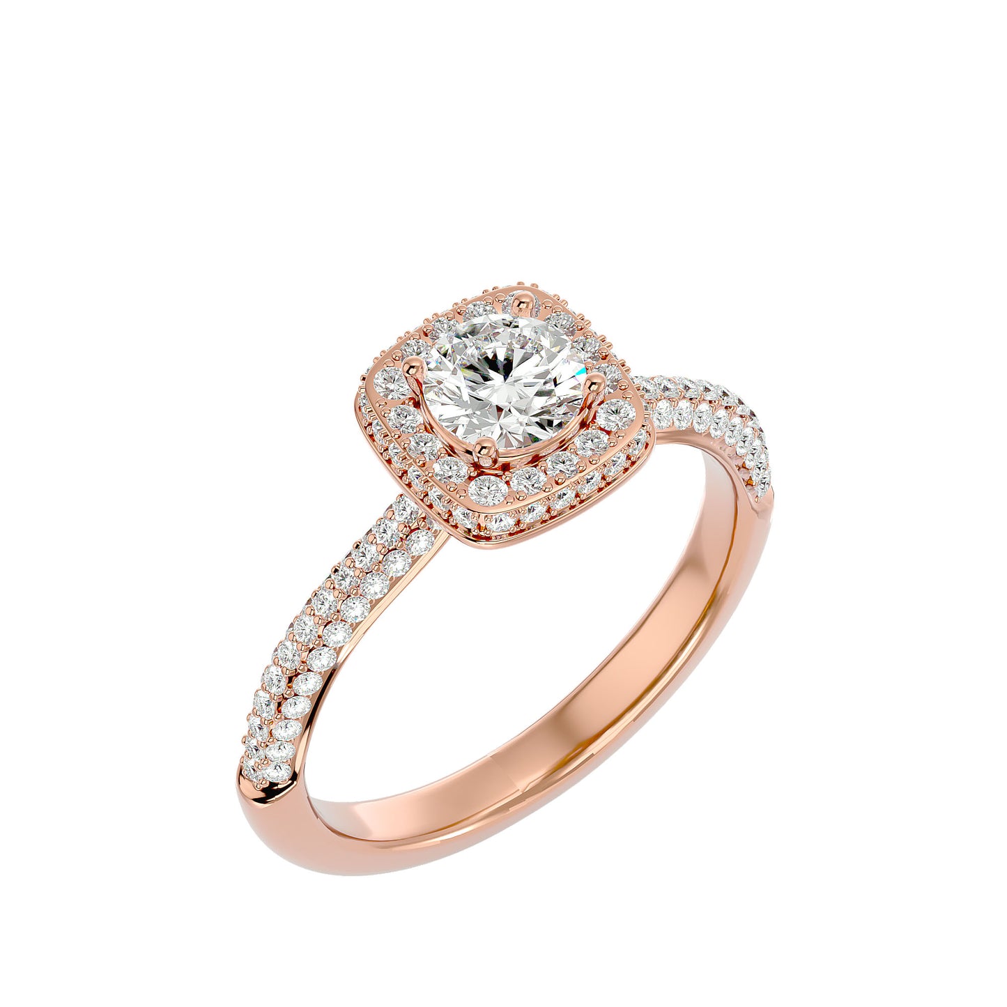 Amara Halo Diamond Engagement Ring