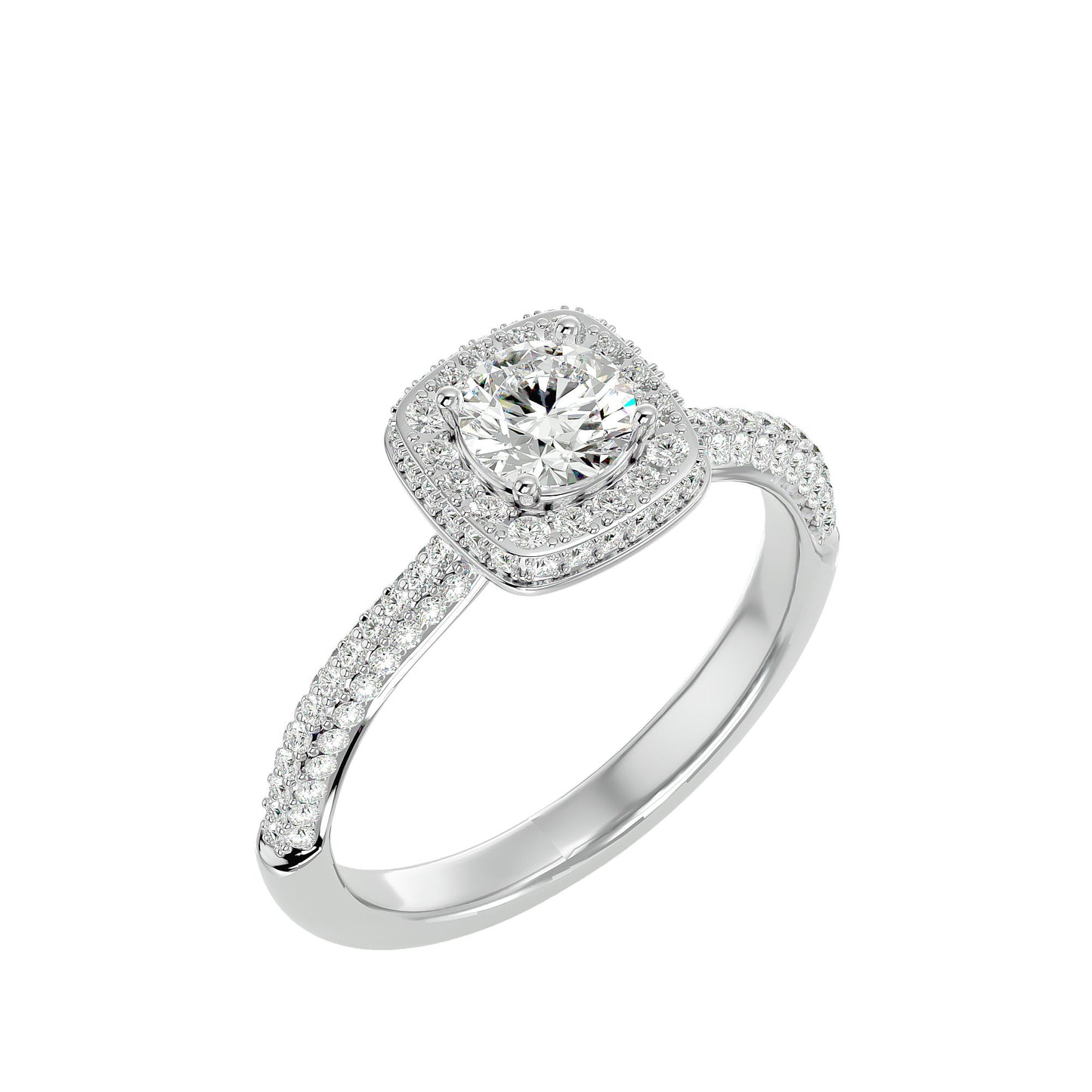 Amara Halo Diamond Engagement Ring