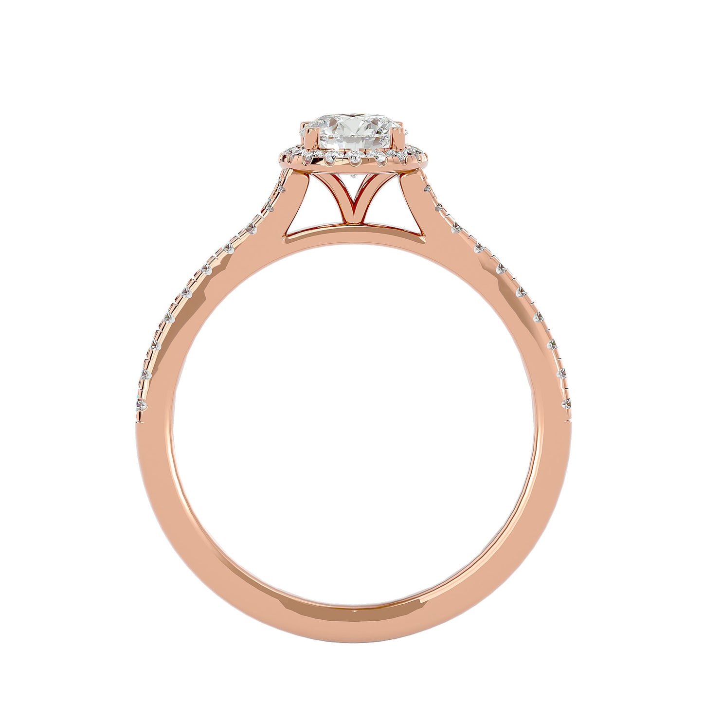 Yasmin halo diamond engagement ring