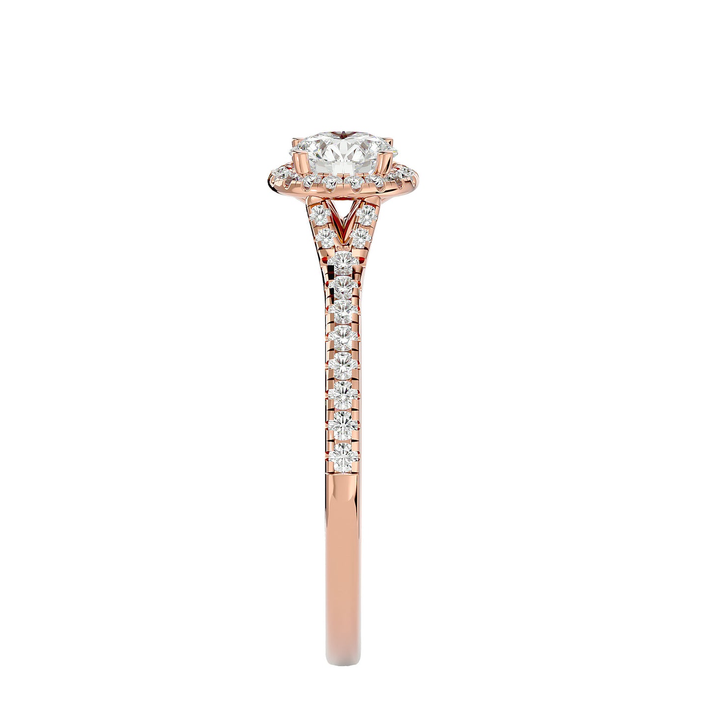 Yasmin halo diamond engagement ring