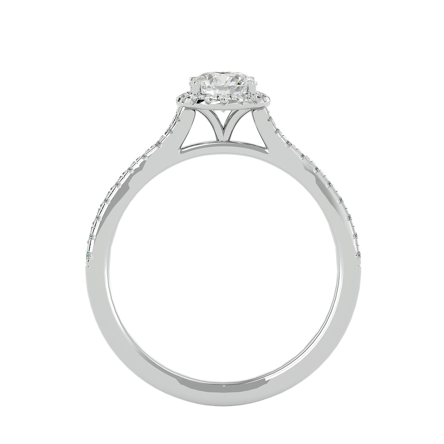 Yasmin halo diamond engagement ring